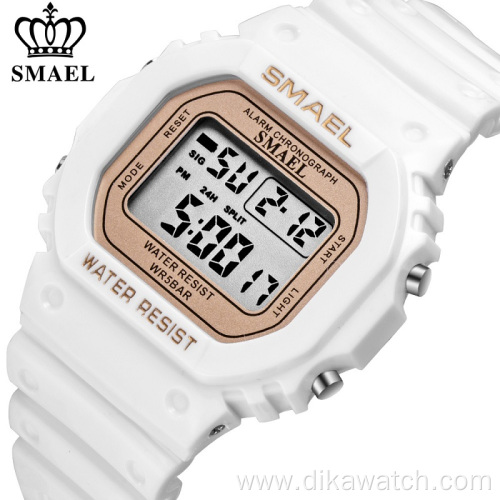 SMAEL Fashion Digital Watch Women Waterproof Backlight